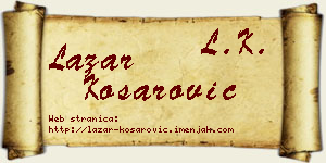 Lazar Košarović vizit kartica